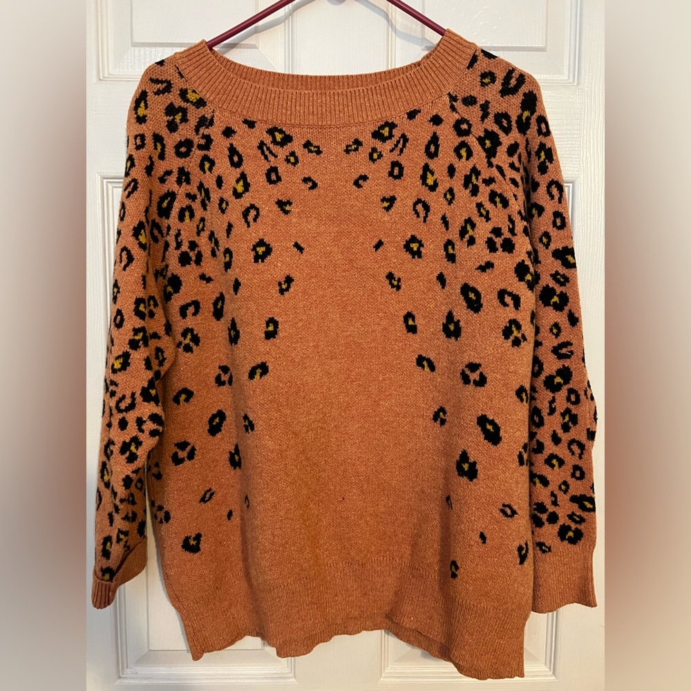 Thick, leopard print sweater
